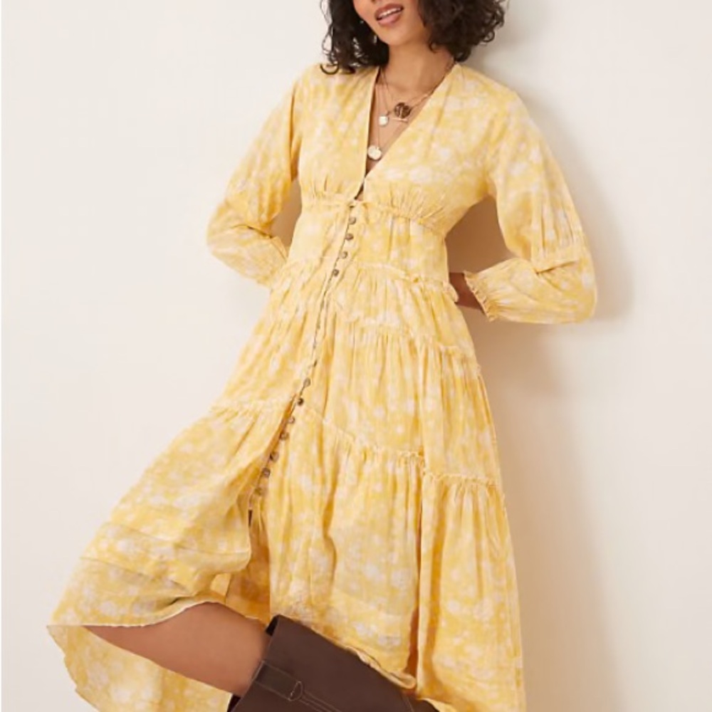FREE PEOPLE Pappiet Midi Dress, Size S